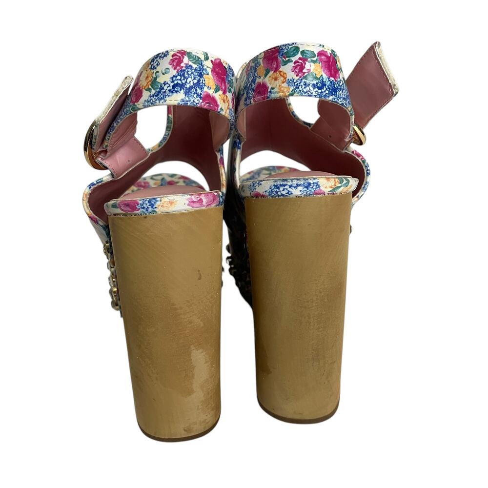 Sugar Thrillz Dolls Kill Cottage Floral Platform Heels Size 10M - Picture 6 of 12